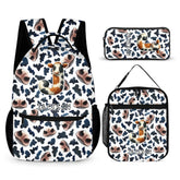 Initials Customized Name Customized Cow School Bag - School Season Gifts for Kids